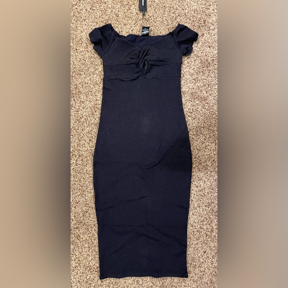 Express Black Off-Shoulder Dress Small